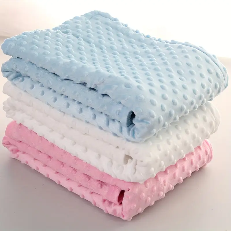 Minky Blanket – Ultra-Soft Plush Baby Blanket with Cozy Texture, Lightweight and Warm, Perfect for Nursery, Stroller, Crib, or Travel