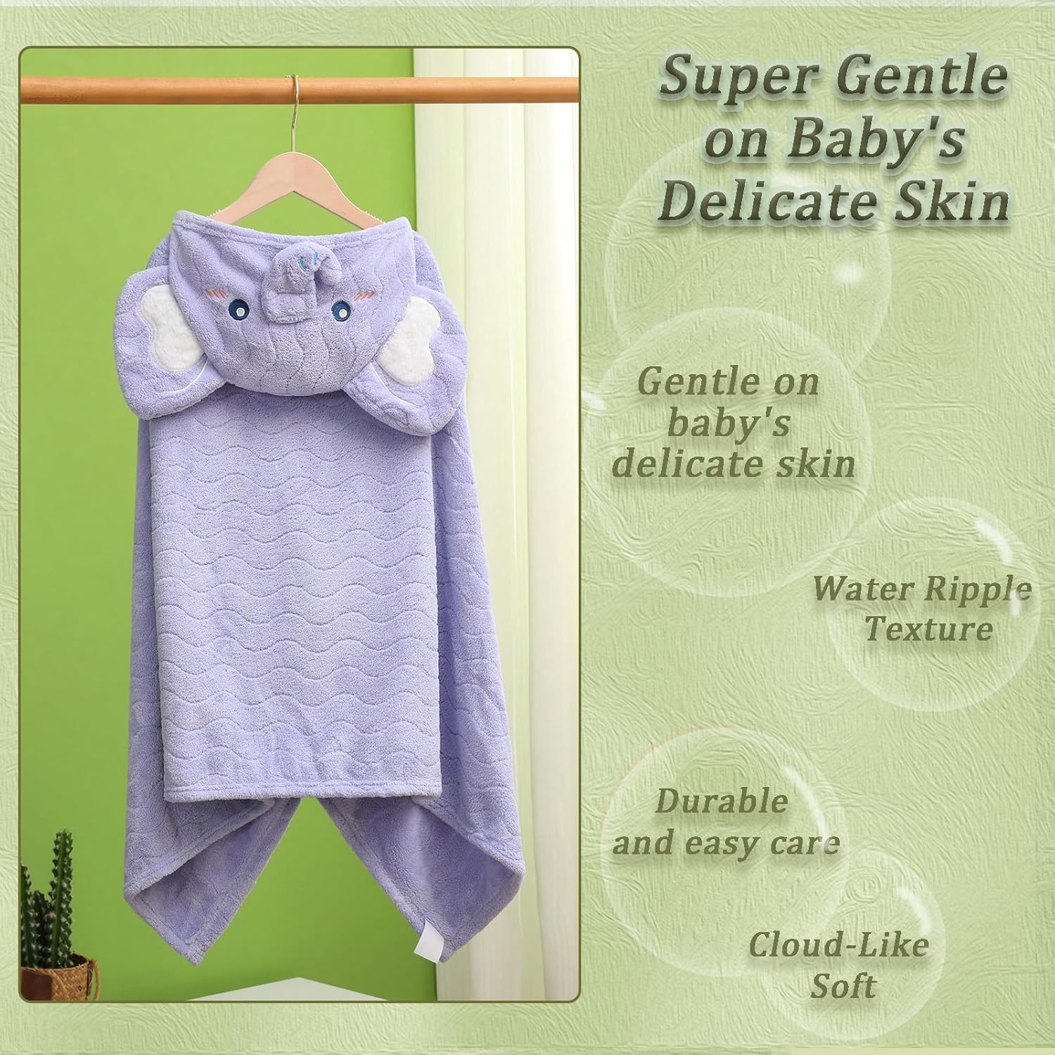 Toddler Hooded Bath Towel 27.5"X55" Unisex Baby Bath Towels Ultra Absorbent beautiful gift for toddler, babies, infants &new born - Image 10